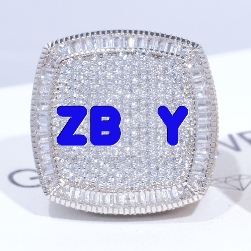 CUSTOM LETTER 3D ICED RING