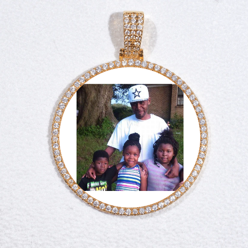 MEDIUM 3D CIRCLE CUSTOM PICTURE PENDANT
