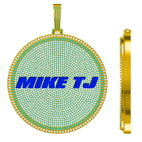 CUSTOM LETTER NECKLACE 3D BIG DISC