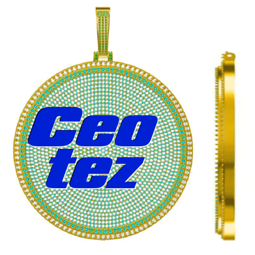 CUSTOM LETTER NECKLACE 3D BIG DISC