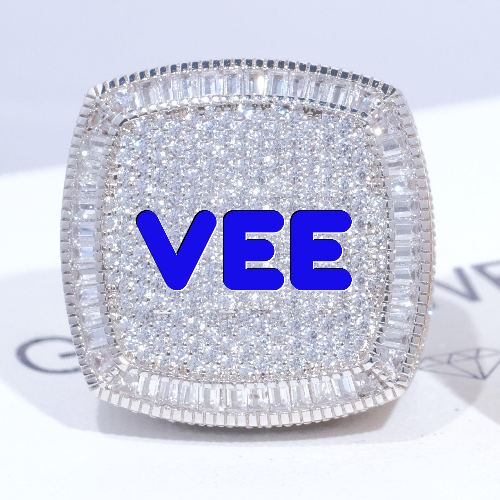 CUSTOM LETTER 3D ICED RING