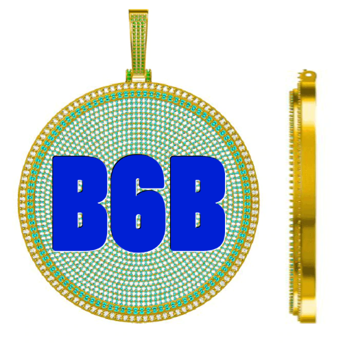 CUSTOM LETTER NECKLACE 3D BIG DISC