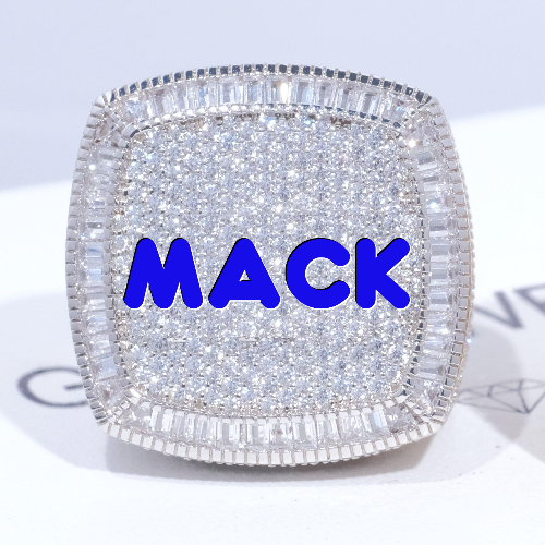 CUSTOM LETTER 3D ICED RING