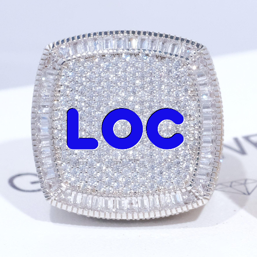 CUSTOM LETTER 3D ICED RING