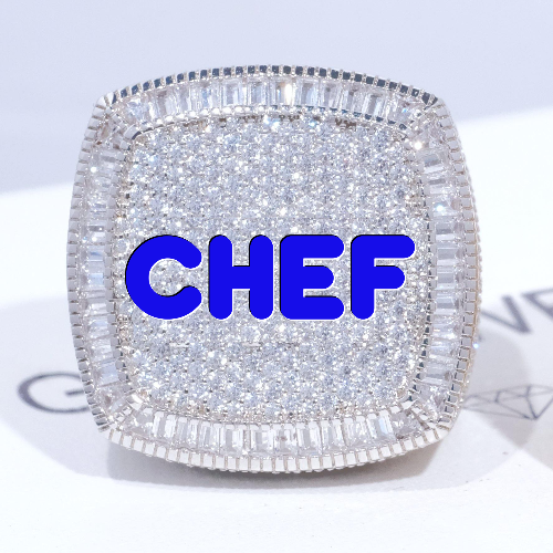 CUSTOM LETTER 3D ICED RING