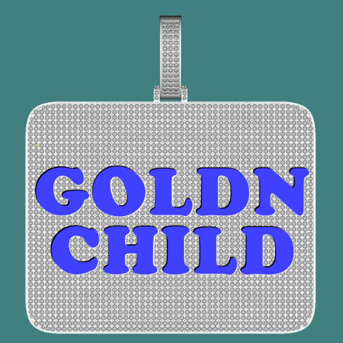 CUSTOM LETTER NECKLACE 3D BIG SQUARE