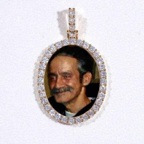 3D Oval Custom Picture Pendant