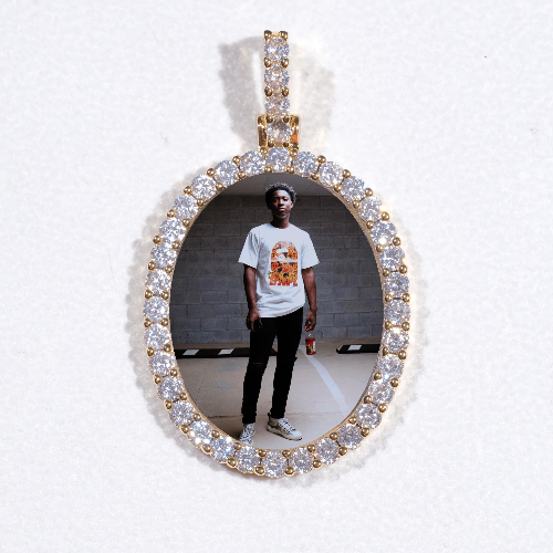 3D Oval Custom Picture Pendant