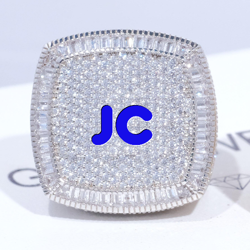 CUSTOM LETTER 3D ICED RING