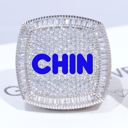 CUSTOM LETTER 3D ICED RING