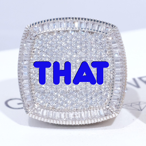CUSTOM LETTER 3D ICED RING