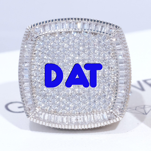 CUSTOM LETTER 3D ICED RING