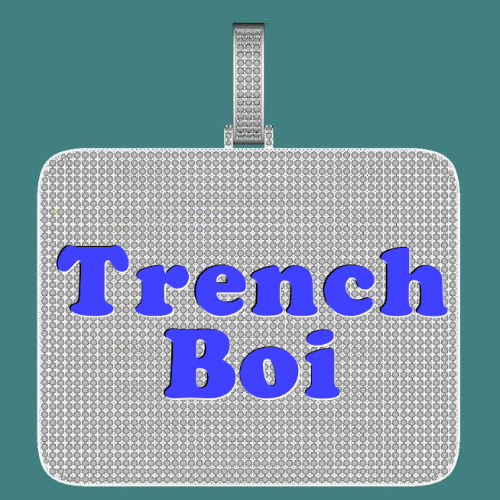 CUSTOM LETTER NECKLACE 3D BIG SQUARE