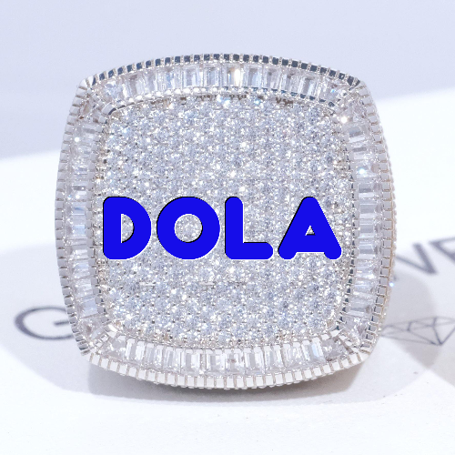 CUSTOM LETTER 3D ICED RING