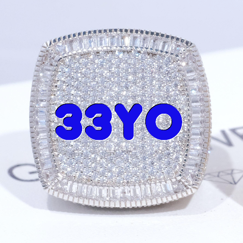 CUSTOM LETTER 3D ICED RING