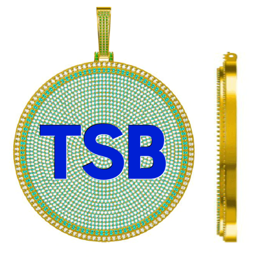 CUSTOM LETTER NECKLACE 3D BIG DISC