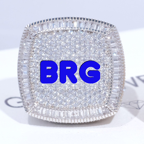 CUSTOM LETTER 3D ICED RING