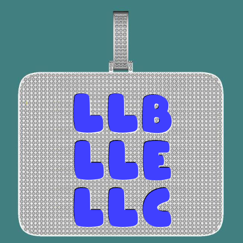 CUSTOM LETTER NECKLACE 3D BIG SQUARE