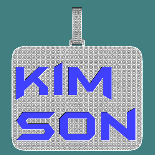 CUSTOM LETTER NECKLACE 3D BIG SQUARE