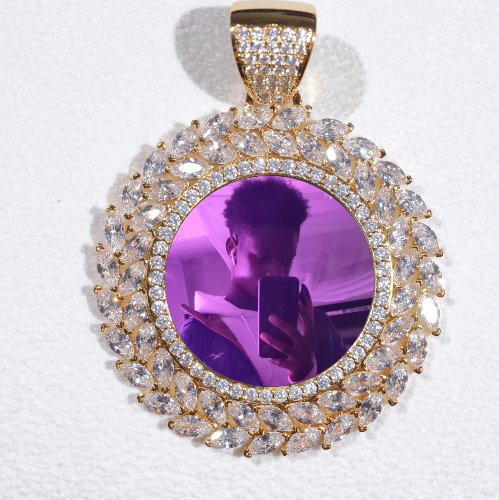 Large 3D Wheat Ear Custom Picture Pendant