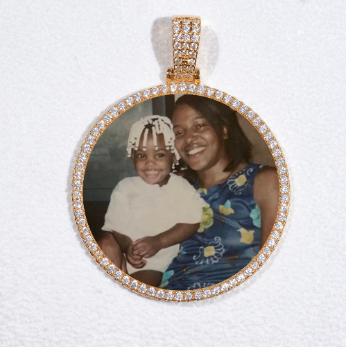 MEDIUM 3D CIRCLE CUSTOM PICTURE PENDANT