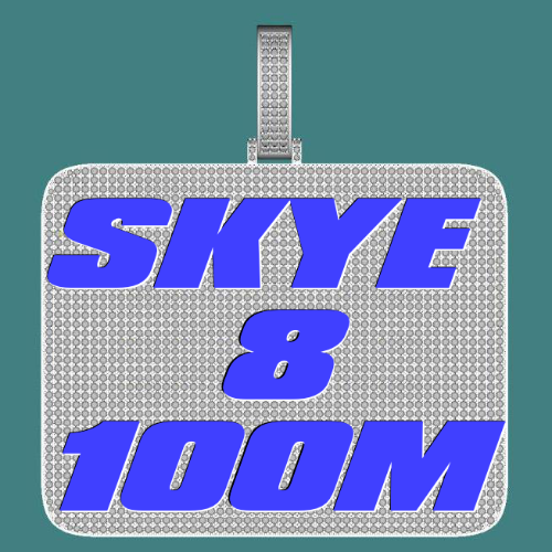 CUSTOM LETTER NECKLACE 3D BIG SQUARE