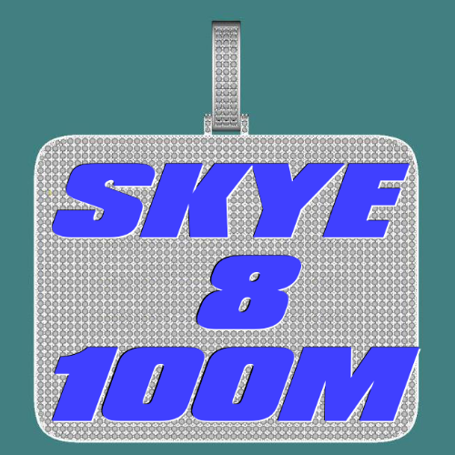 CUSTOM LETTER NECKLACE 3D BIG SQUARE