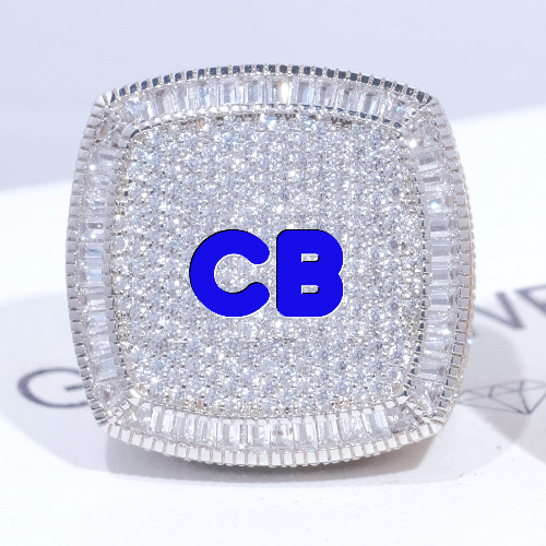 CUSTOM LETTER 3D ICED RING