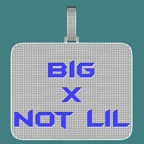 CUSTOM LETTER NECKLACE 3D BIG SQUARE