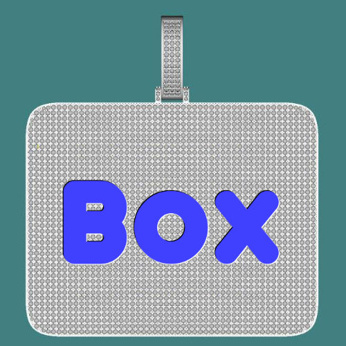 CUSTOM LETTER NECKLACE 3D BIG SQUARE