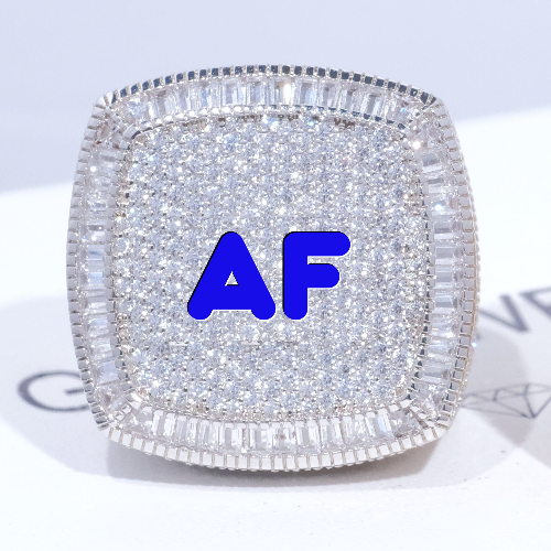CUSTOM LETTER 3D ICED RING