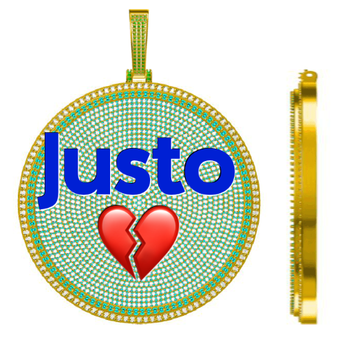CUSTOM LETTER NECKLACE 3D BIG DISC