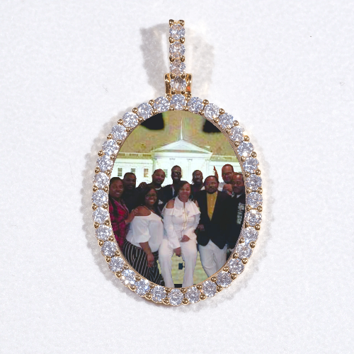 3D Oval Custom Picture Pendant