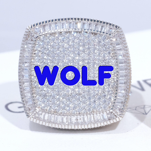 CUSTOM LETTER 3D ICED RING