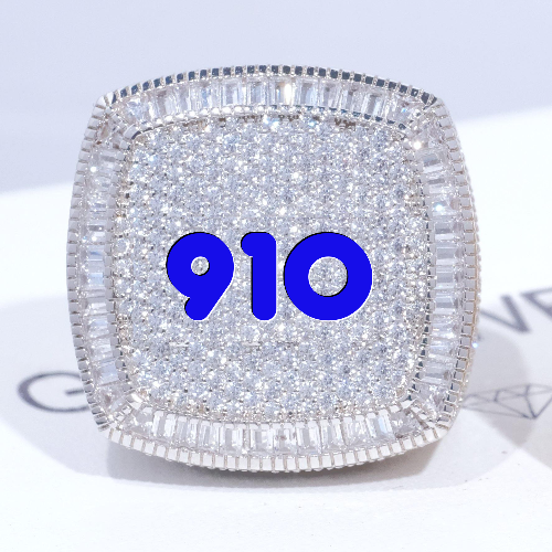 CUSTOM LETTER 3D ICED RING