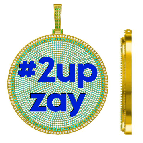 CUSTOM LETTER NECKLACE 3D BIG DISC