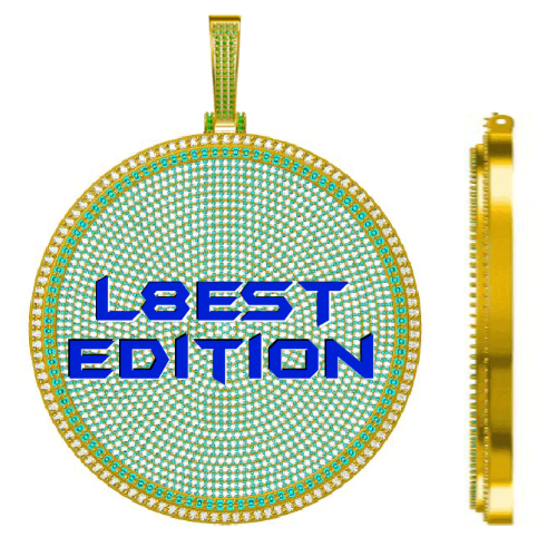 CUSTOM LETTER NECKLACE 3D BIG DISC
