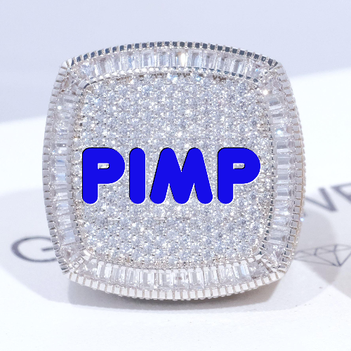 CUSTOM LETTER 3D ICED RING