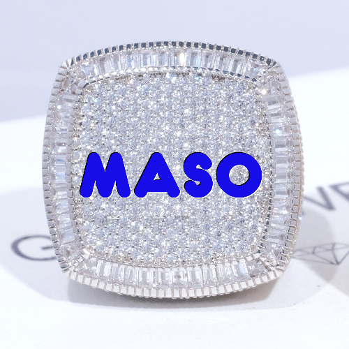 CUSTOM LETTER 3D ICED RING