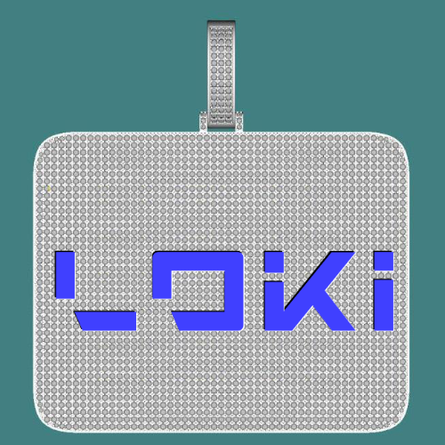 CUSTOM LETTER NECKLACE 3D BIG SQUARE