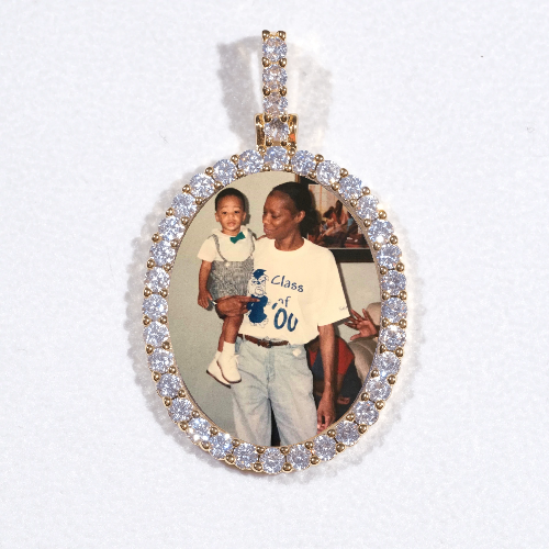3D Oval Custom Picture Pendant