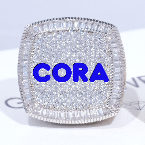 CUSTOM LETTER 3D ICED RING