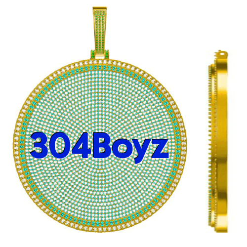 CUSTOM LETTER NECKLACE 3D BIG DISC