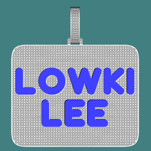 CUSTOM LETTER NECKLACE 3D BIG SQUARE