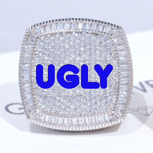 CUSTOM LETTER 3D ICED RING