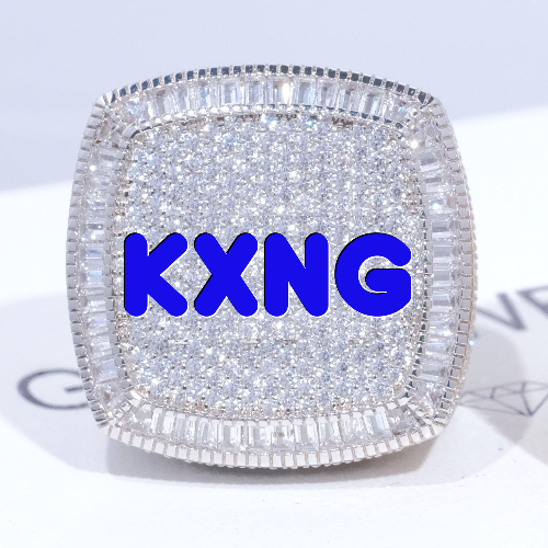 CUSTOM LETTER 3D ICED RING