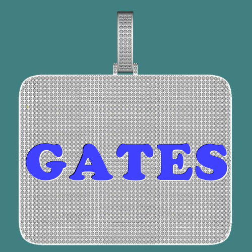 CUSTOM LETTER NECKLACE 3D BIG SQUARE