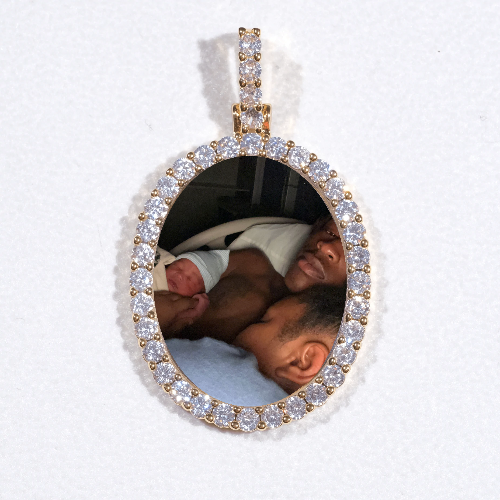 3D Oval Custom Picture Pendant
