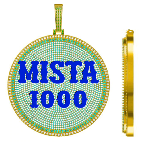 CUSTOM LETTER NECKLACE 3D BIG DISC