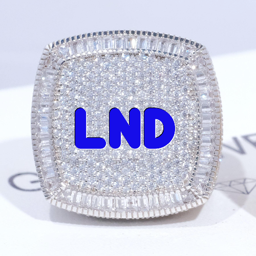CUSTOM LETTER 3D ICED RING